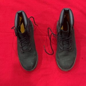 Timberland Black Leather Boys Boots size 5.5